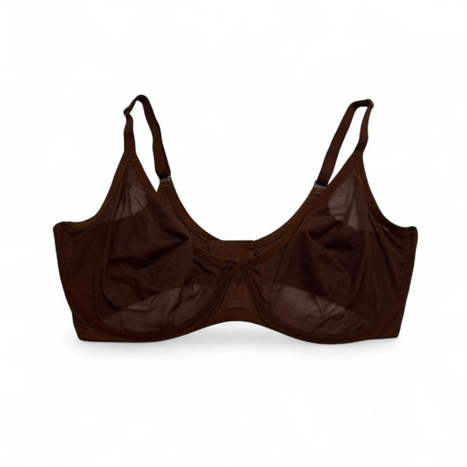 SKIMS Skims Kim K Ultra Fine Mesh Scoop Unlined Under wire brown Size ONE SIZE - 1 Thumbnail