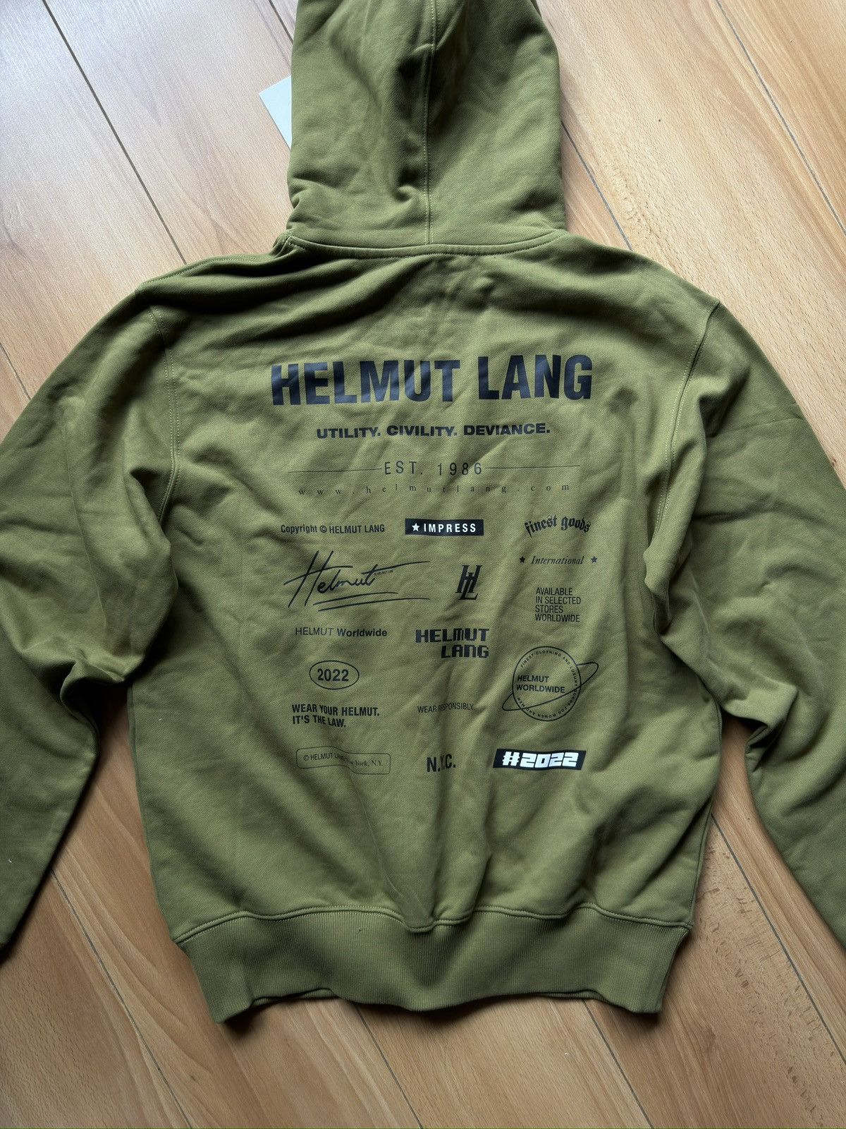 Helmut Lang Helmut Lang big logo hoodie new Size US M / EU 48-50 / 2 - 1 Thumbnail