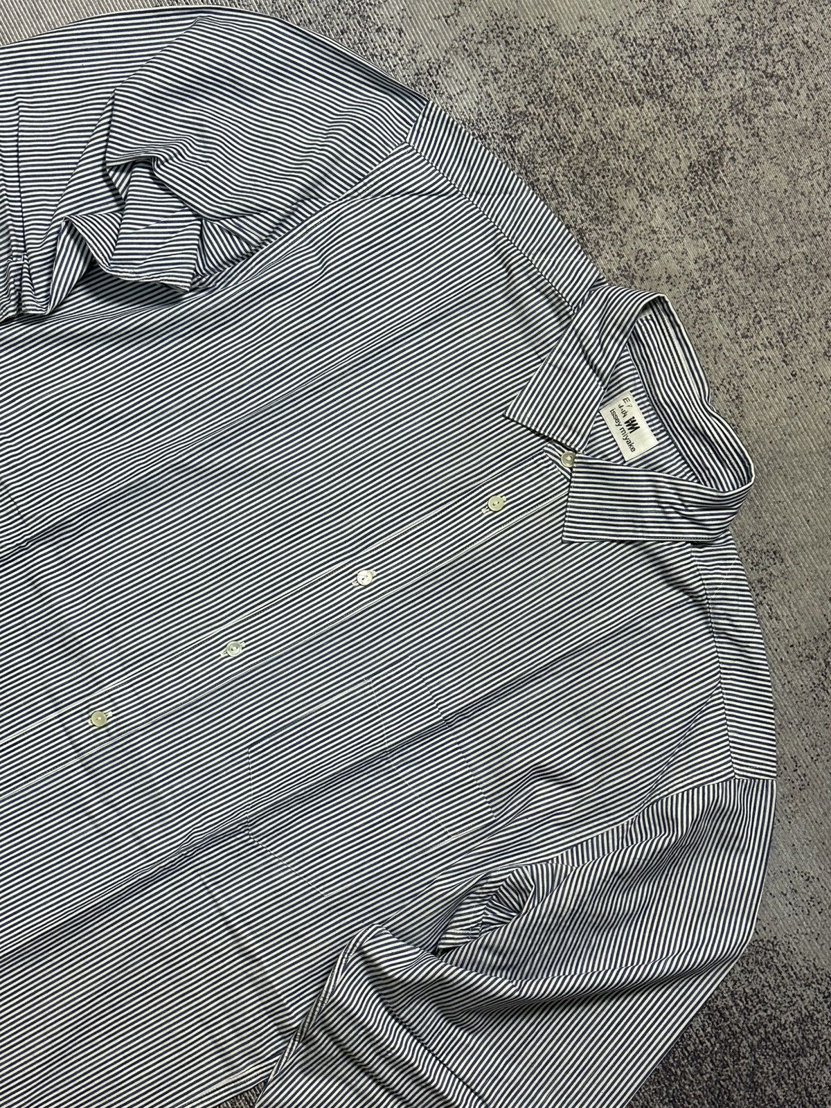 Issey Miyake Issey Miyake Long Sleeve Stripe Shirt Size US L / EU 52-54 / 3 - 3 Thumbnail