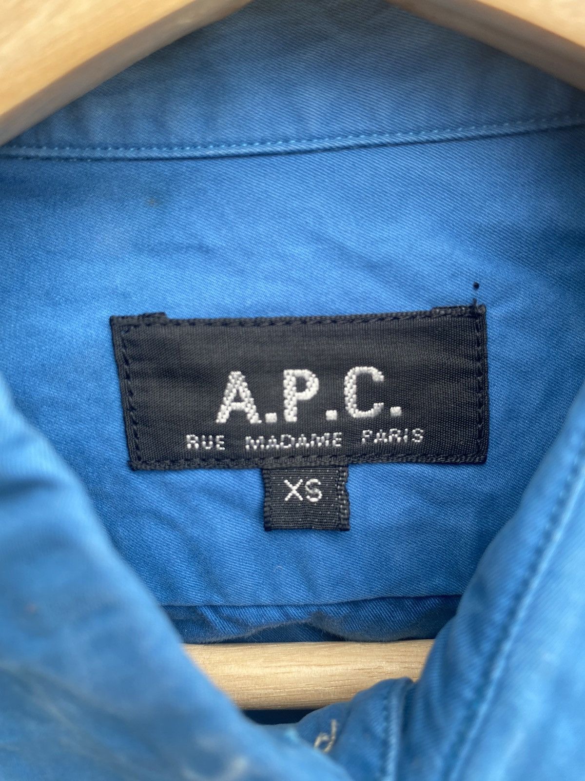 A.P.C. 1990s A.P.C - Royal Blue Gabardine Shirt Size US XS / EU 42 / 0 - 5 Thumbnail