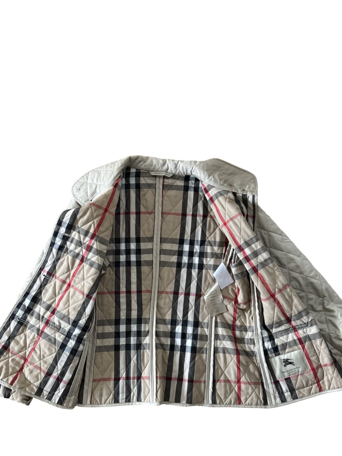 Burberry × Burberry Prorsum Burberry Nova Check Diamond Quilted Beige Barn Button Jacket Size M / US 6-8 / IT 42-44 - 11 Thumbnail