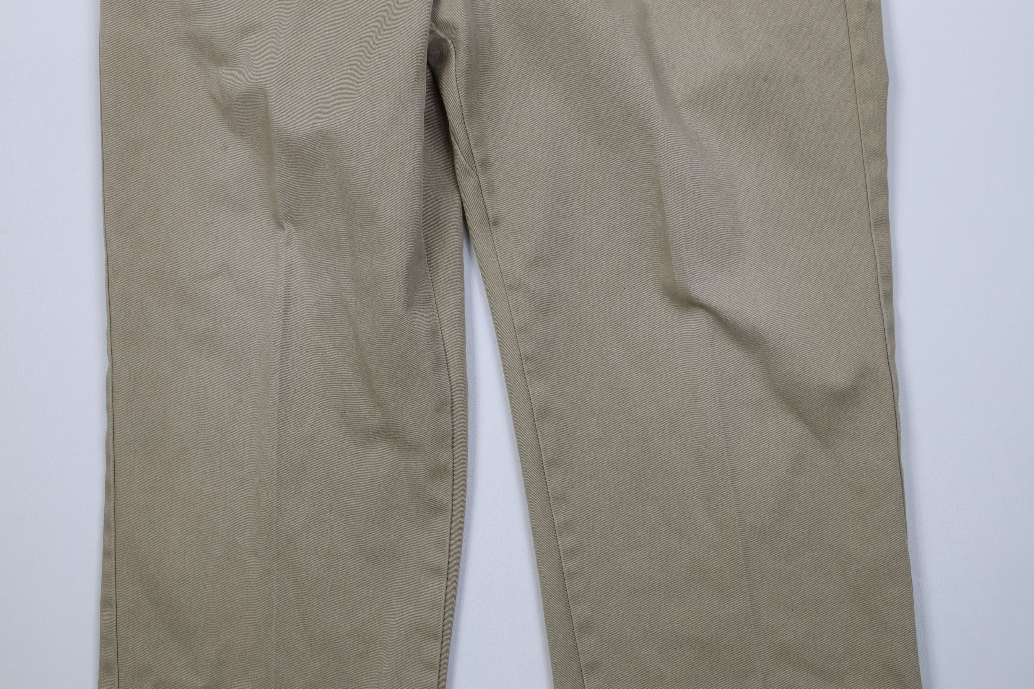 Dickies Vintage 90s Dickies Loose Fit Wide Leg Pants Beige USA Size US 34 / EU 50 - 3 Thumbnail