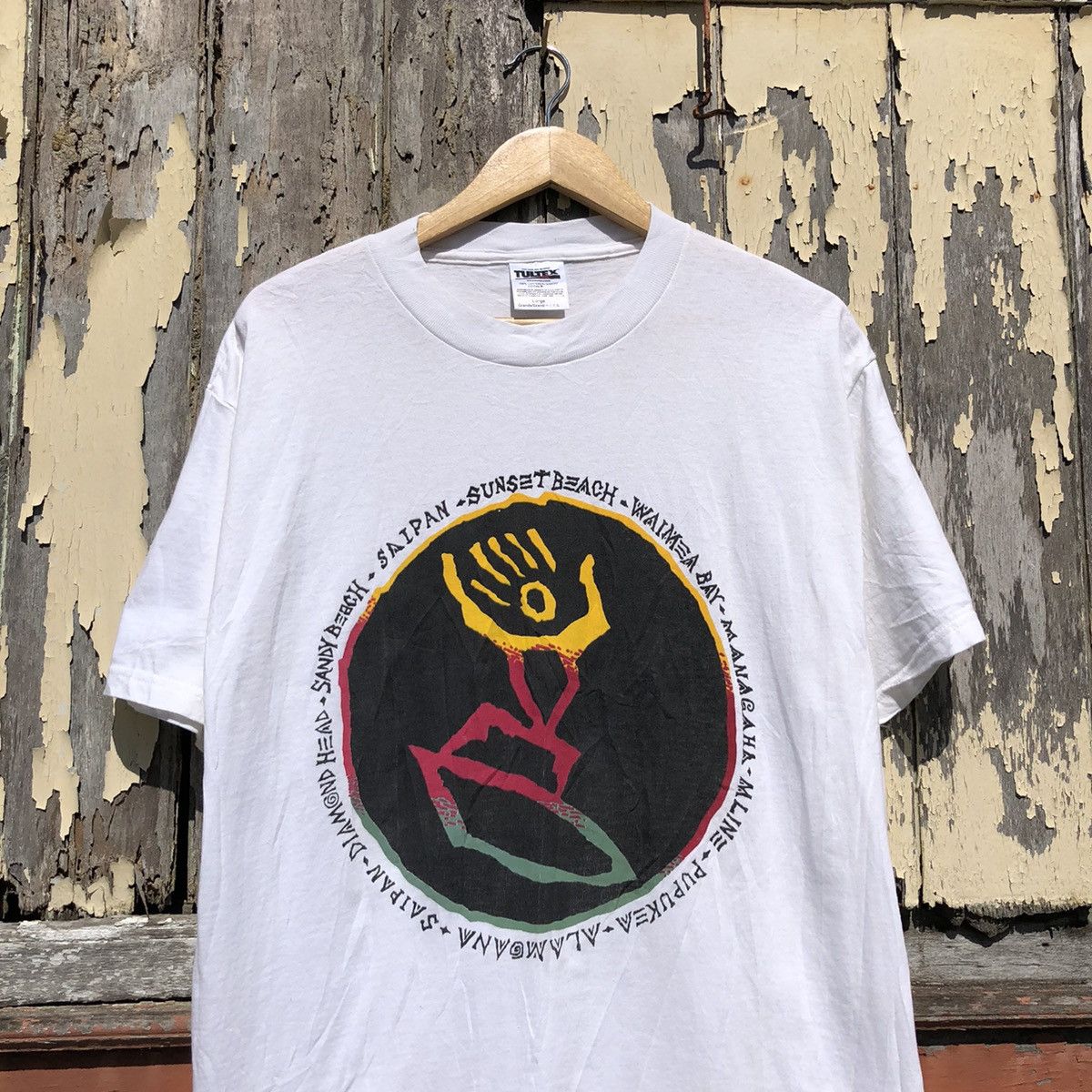Tultex Vintage 90s Saipan Sunset Beach Tshirt Size US L / EU 52-54 / 3 - 3 Thumbnail