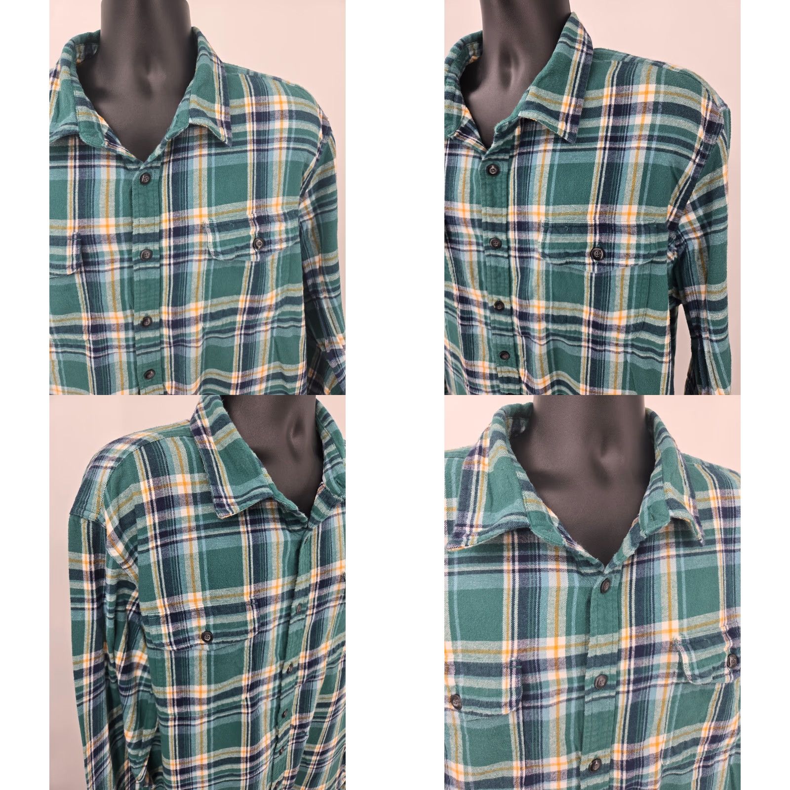 Vintage Sonoma Flannel Shirt 2XL Blue Plaid Button-Up Long Sleeve Pocket Men Shirt Size US XXL / EU 58 / 5 - 9 Thumbnail