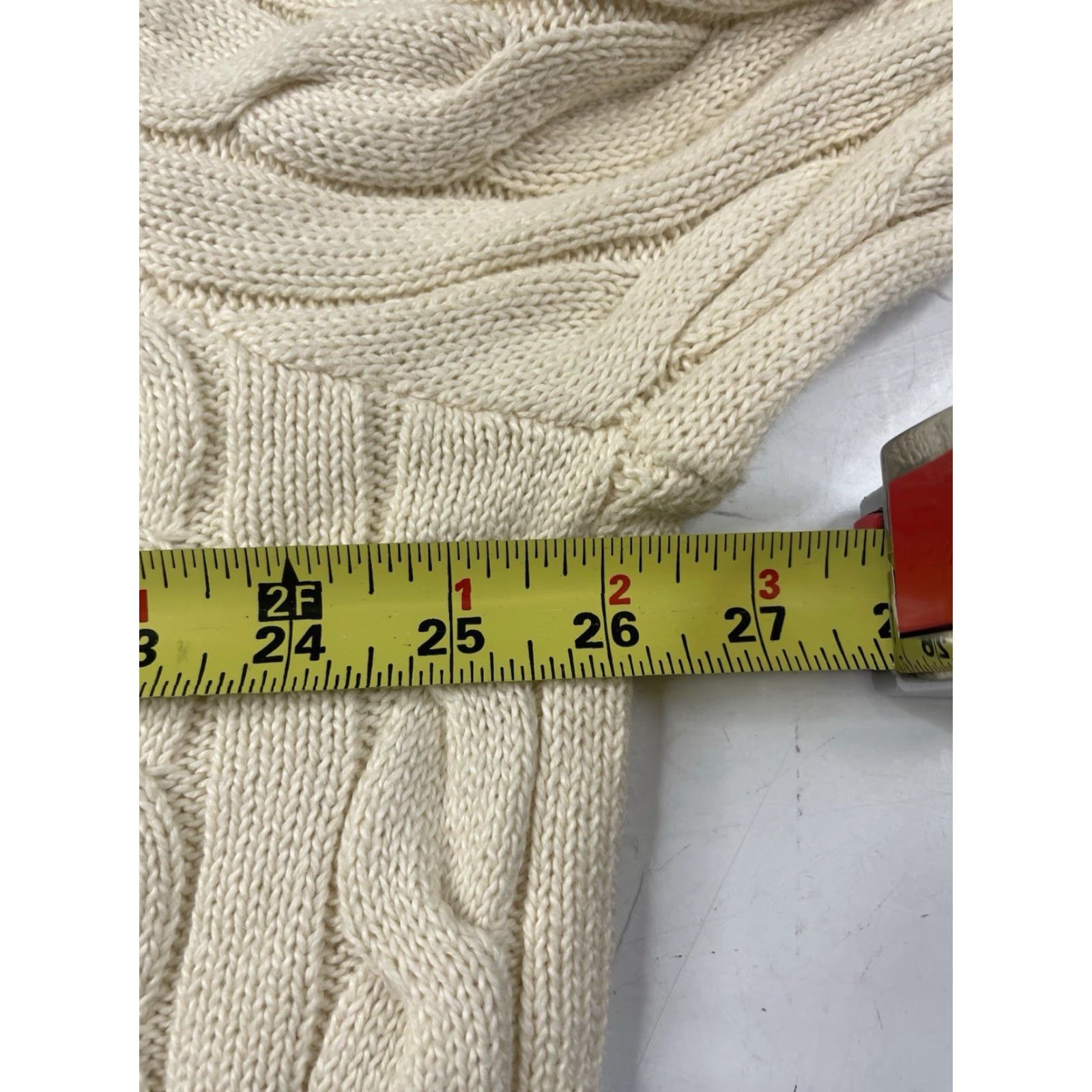 Polo Ralph Lauren VINTAGE Polo Ralph Lauren Sweater Mens XXL Ivory Cable Knit Cotton Crewneck Pullover Size US XXL / EU 58 / 5 - 6 Thumbnail