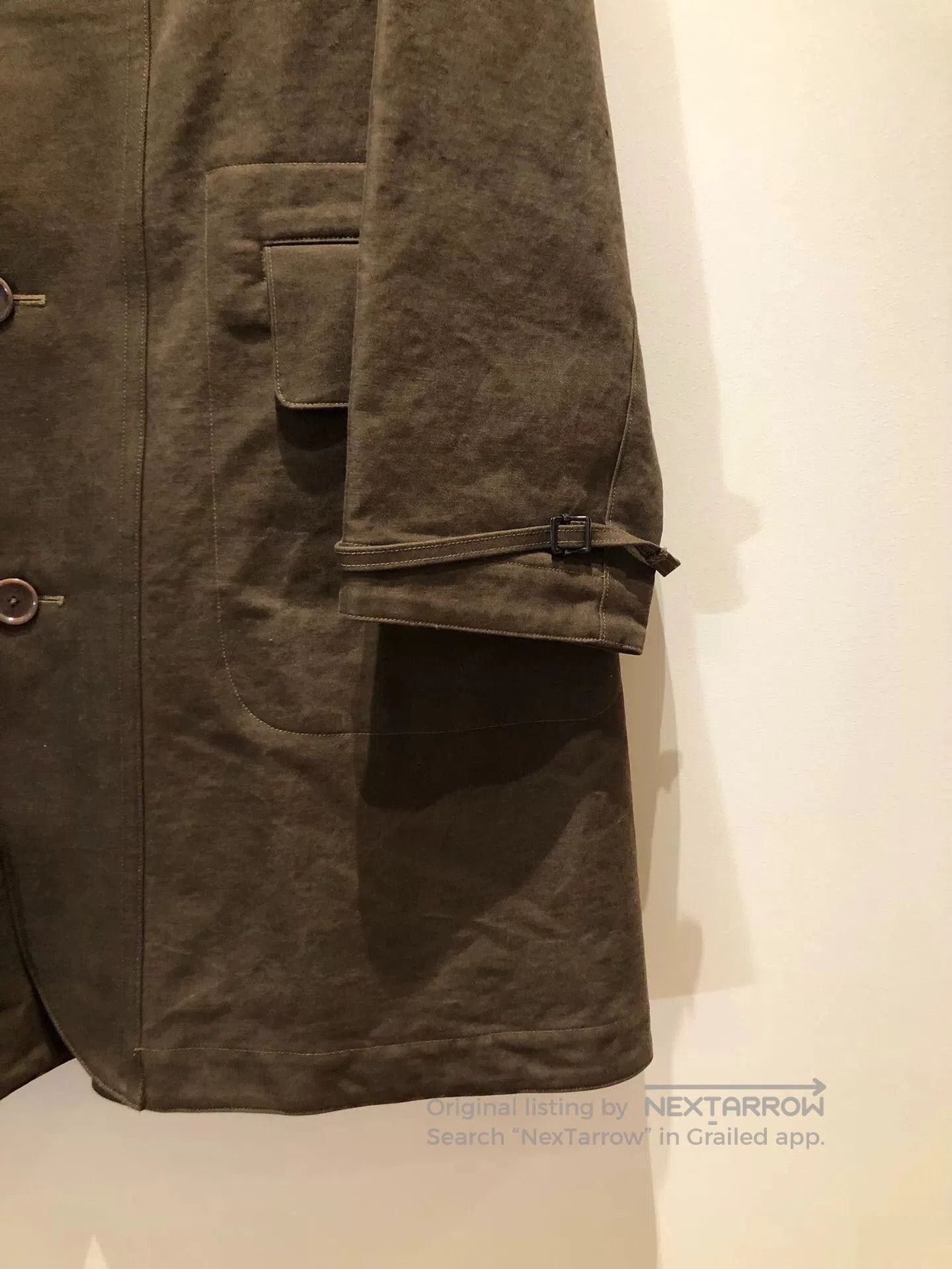 A.PRESSE A.PRESSE Olive Green Motorcycle Half Coat. Size US M / EU 48-50 / 2 - 4 Thumbnail