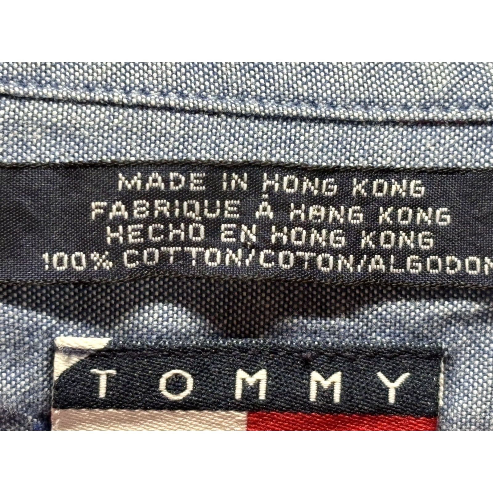 Tommy Hilfiger VINTAGE Tommy Hilfiger Jeans Button-Up Shirt L Red Cotton Long Sleeve Mens Size L Holiday Spellout READ Y2K Size US L / EU 52-54 / 3 - 6 Thumbnail