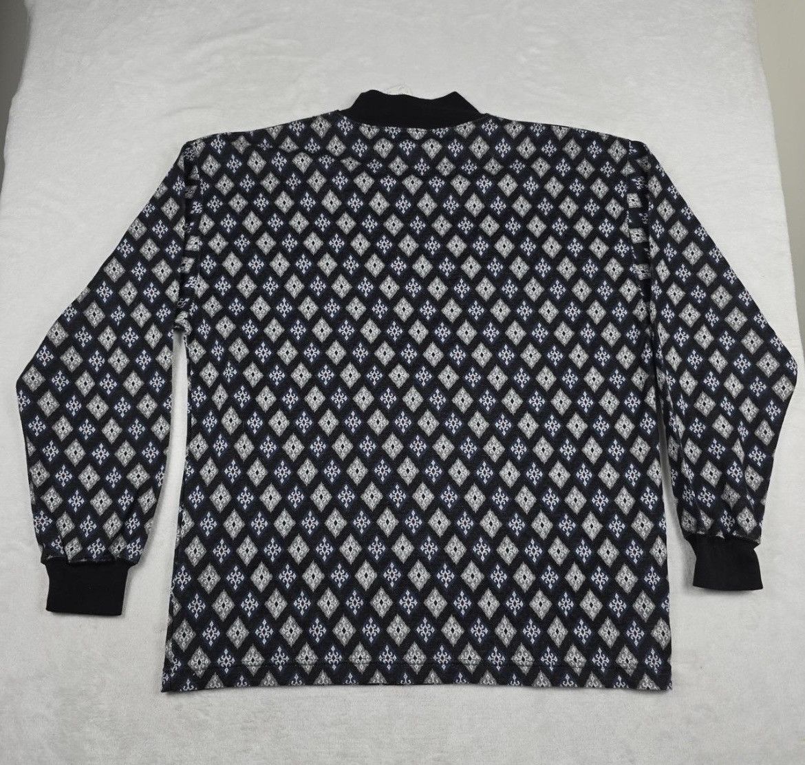 Yves Saint Laurent YSL Diamond Pattern Turtleneck Size US M / EU 48-50 / 2 - 7 Thumbnail