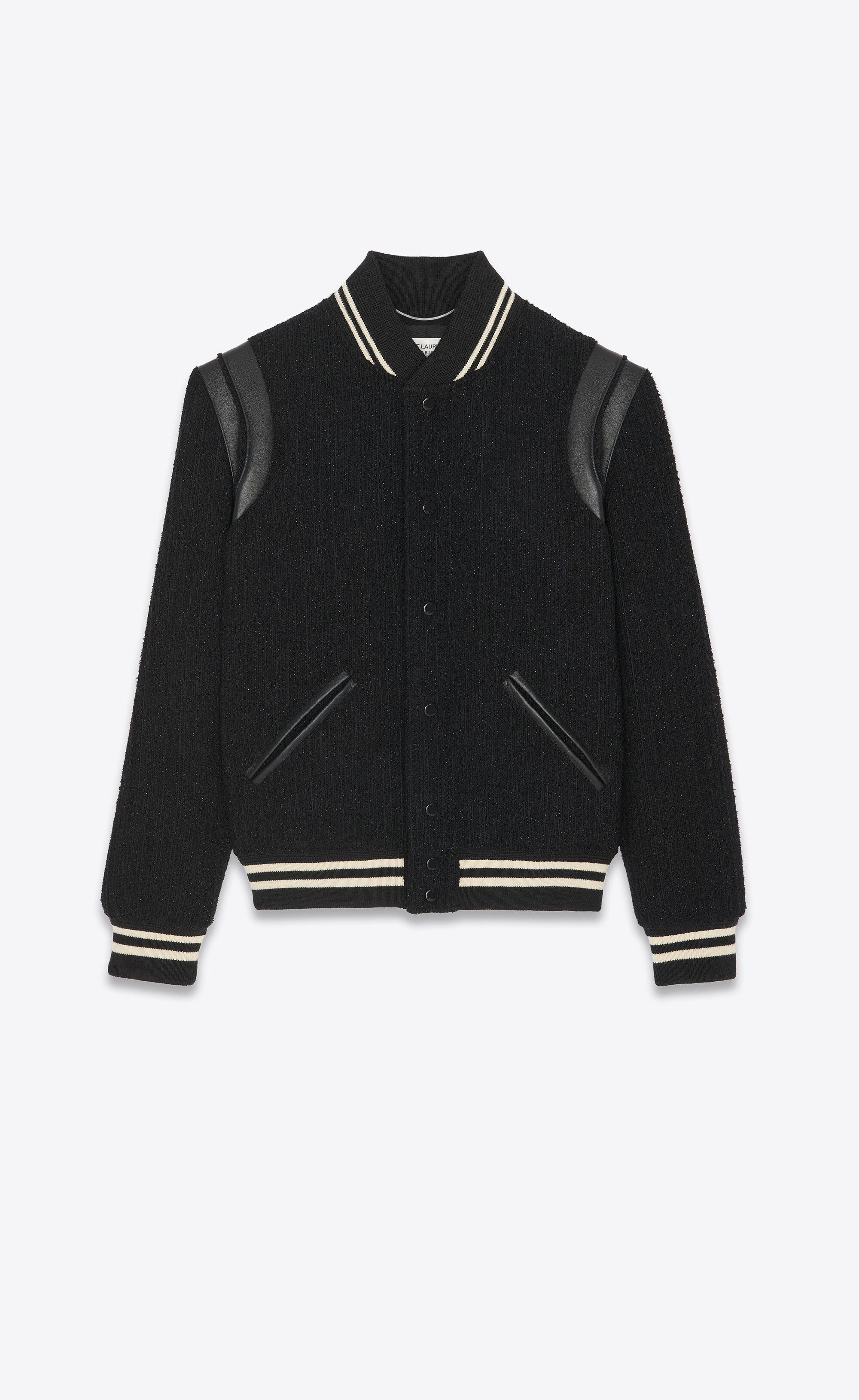 o1s1wg110125 354718 Teddy Jacket in Wool in Black/White