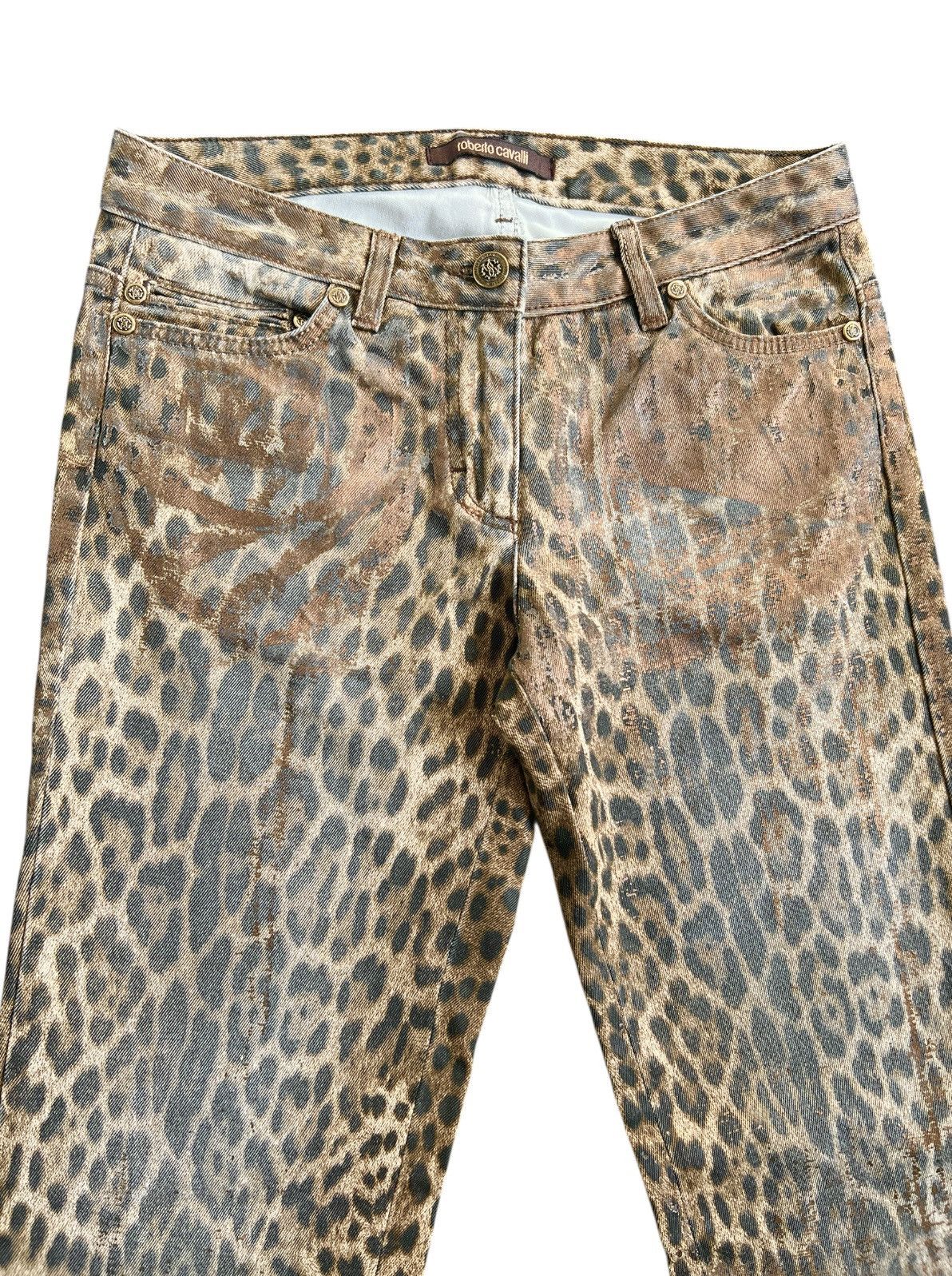 Roberto Cavalli VINTAGE ROBERTO CAVALLI LEOPARD JEANS print y2k Size 27" / US 4 / IT 40 - 2 Thumbnail
