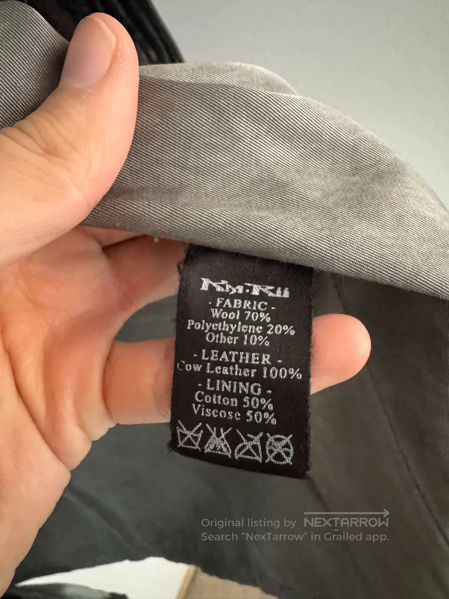 KMRii wool and leather hooded jacket. Size US M / EU 48-50 / 2 - 4 Thumbnail