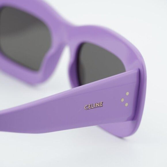 Celine Celine CL40294I 78A Sunglasses Shiny Purple Rectangle Frame Size ONE SIZE - 6 Thumbnail