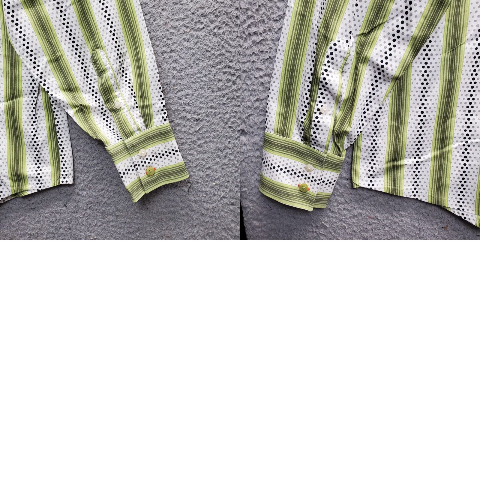 Etro Nick(it) Y2k Retro Clubwear Shirt Men L Multicolor Striped Polka Dot Collar Button-Up Size US L / EU 52-54 / 3 - 8 Thumbnail