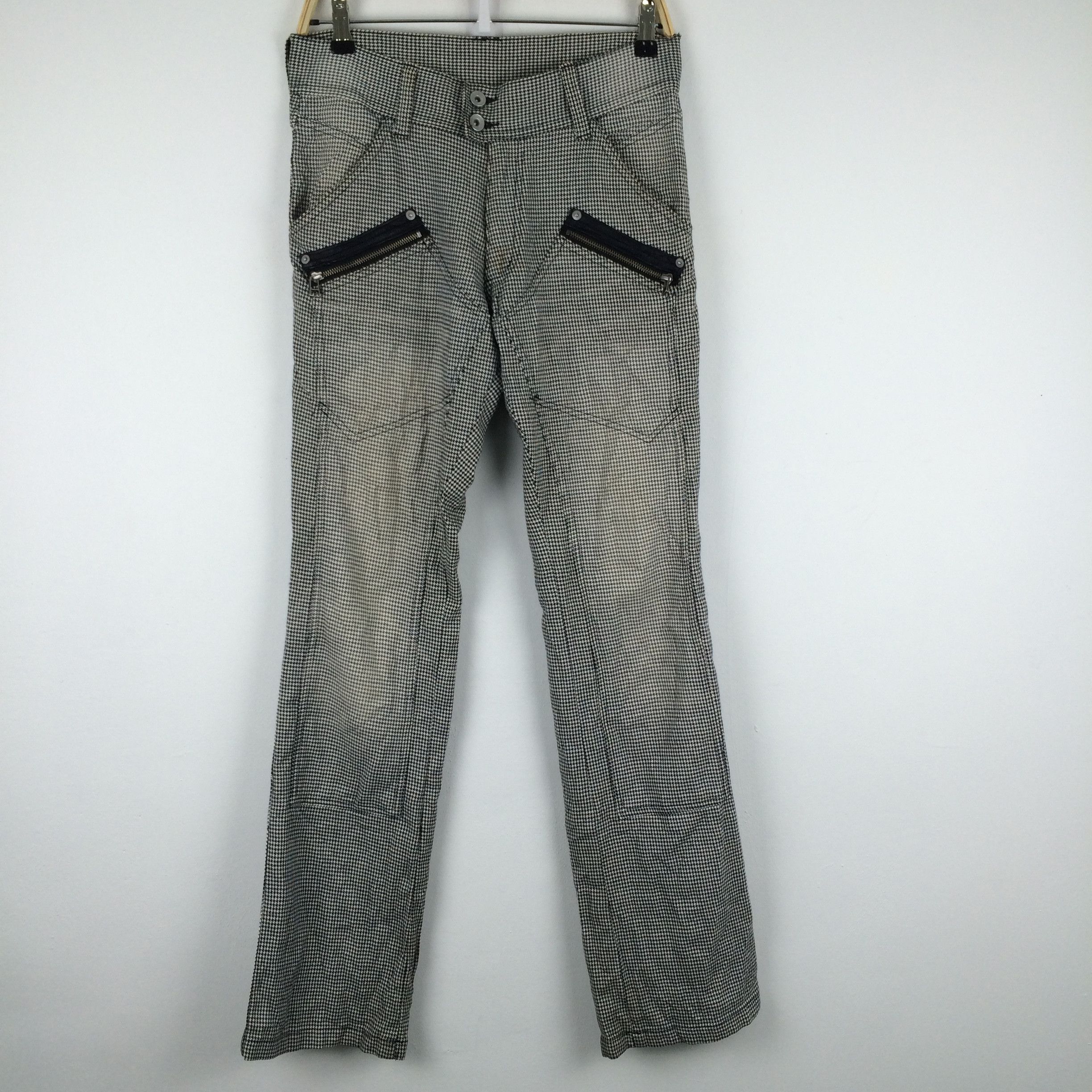 Japanese Brand × Michel Klein x7 MICHEL KLEIN HOUNDSTOOTH JAPANESE PUNK STYLE PANTS Size US 32 / EU 48 - 1 Thumbnail