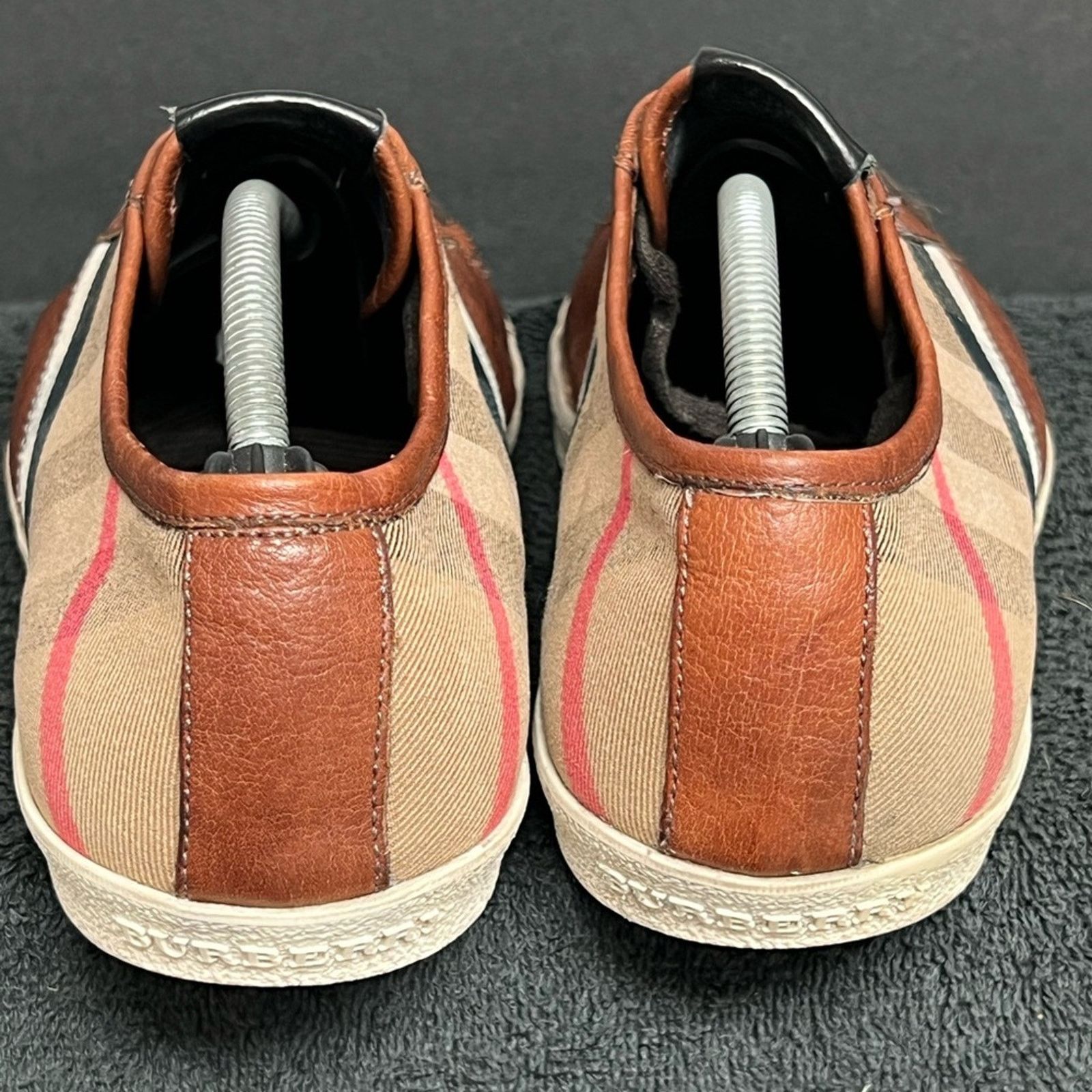 Burberry Burberry Leather & Nova Check Canvas Shoes Size 12 AUTHENTIC Size US 12 / EU 45 - 5 Thumbnail