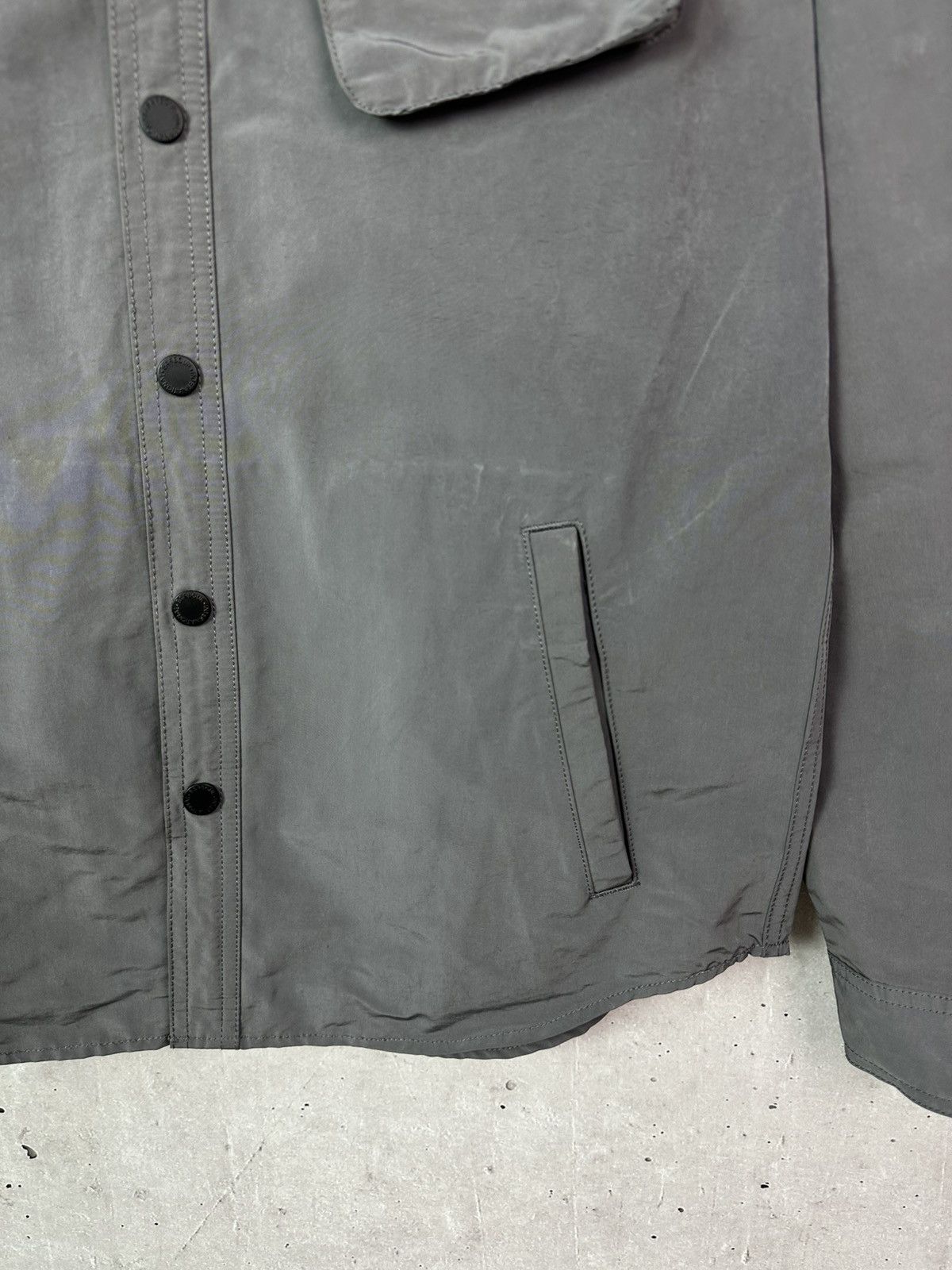 Barbour Barbour International Nylon Shimmer Overshirt Grey Jacket Size US S / EU 44-46 / 1 - 6 Thumbnail