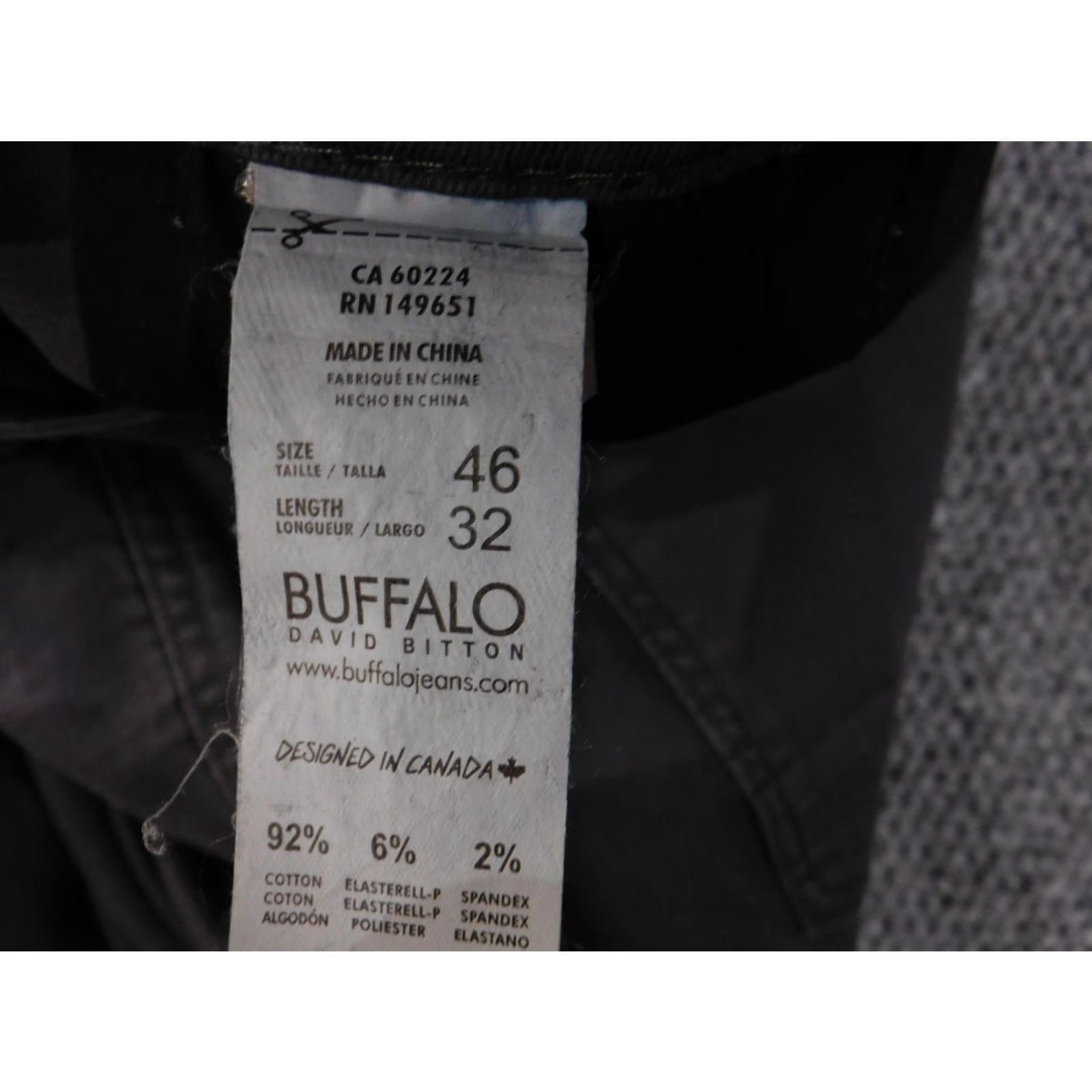 Buffalo David Bitton Buffalo David Bitton Six-x Pants Mens 46x32 Black Straight Stretch Casual Jeans Size US 30 / EU 46 - 5 Thumbnail