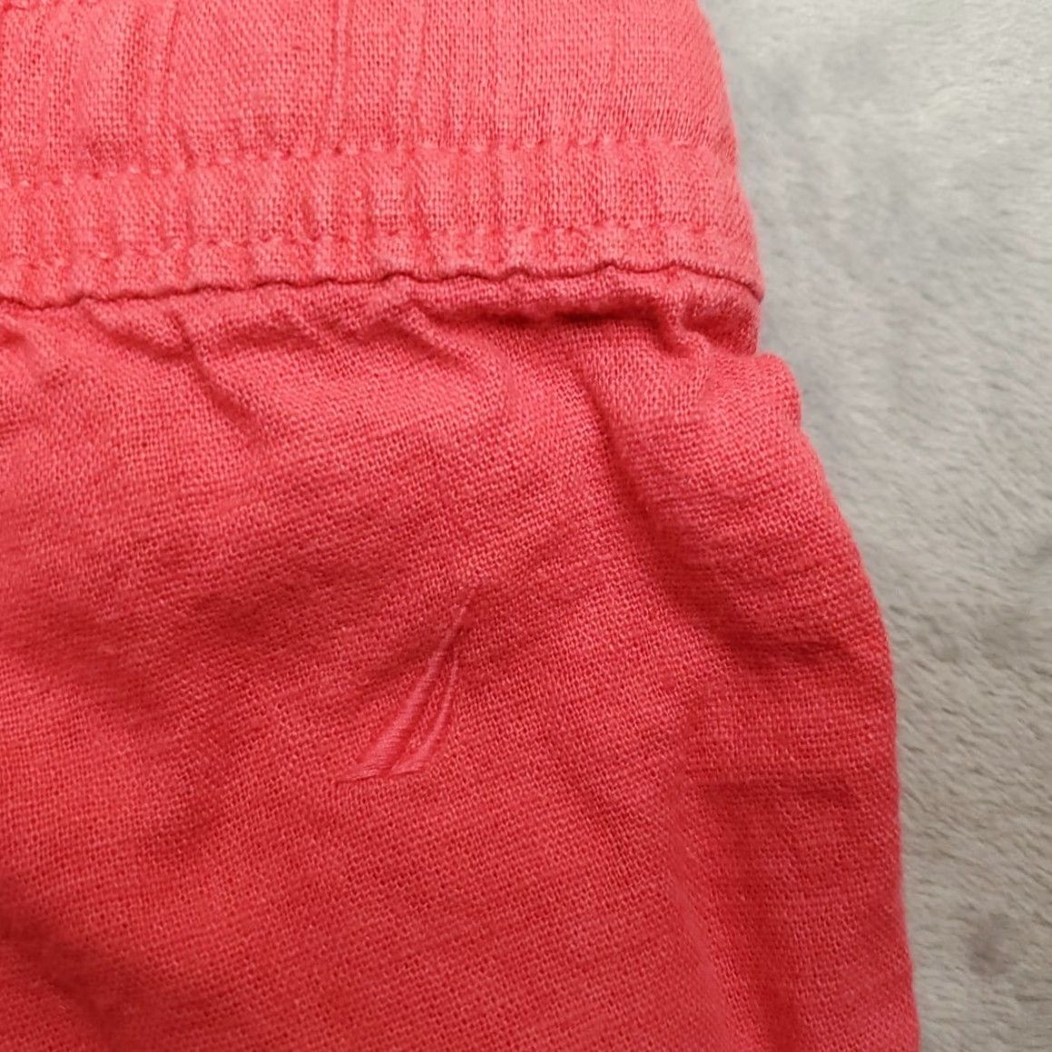 Nautica Nautica Shorts Womens Small Pink Linen Blend Elastic Waist Drawstring Comfort Size 28" / US 6 / IT 42 - 6 Thumbnail