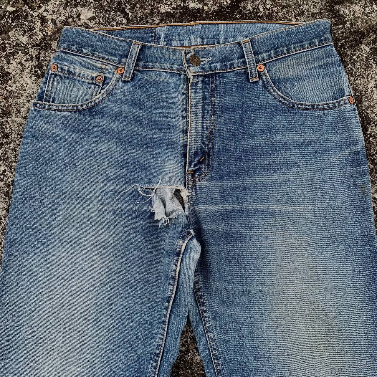 Levi's Vintage Levis 506 Cropped Ripped Jeans Light Blue Wash Deni Size US 30 / EU 46 - 3 Thumbnail