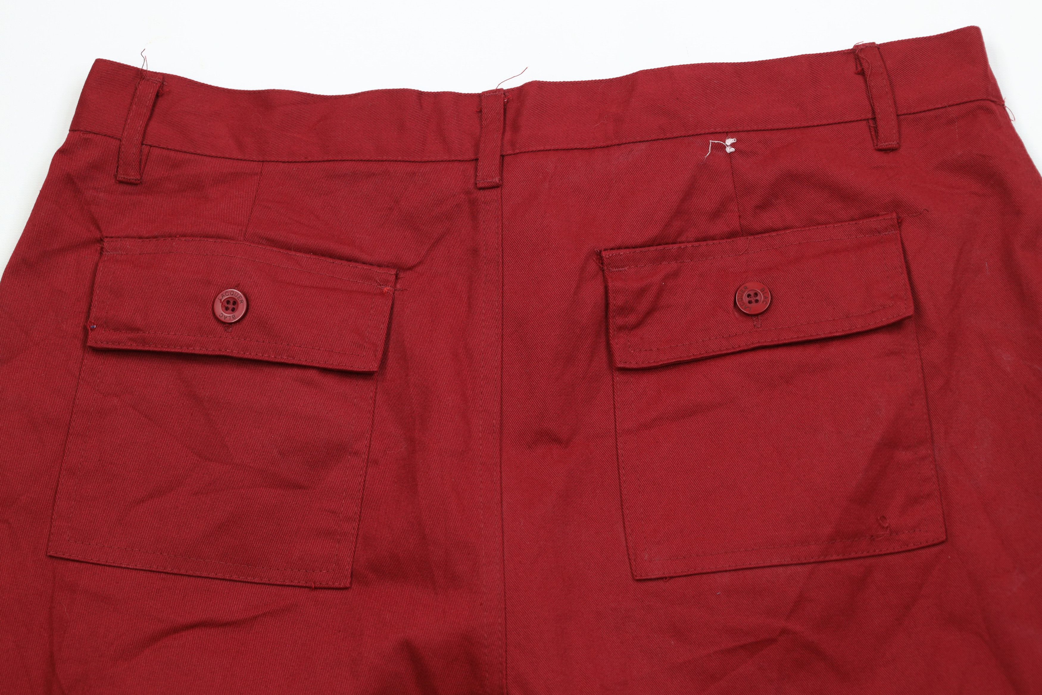 Vintage Vintage 90s Y2K Streetwear Baggy Loose Fit Cargo Shorts Red Size US 36 / EU 52 - 10 Thumbnail