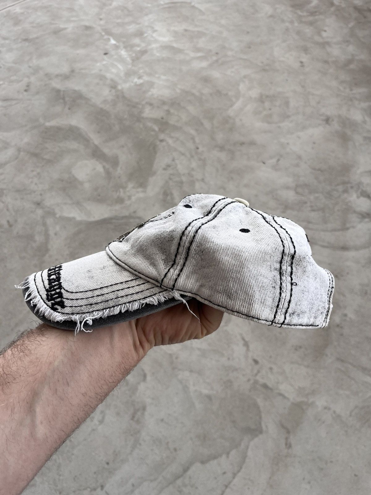 Other Vintage Chrome Hearts Style White Distressed Cap Metal Logo Size ONE SIZE - 3 Thumbnail