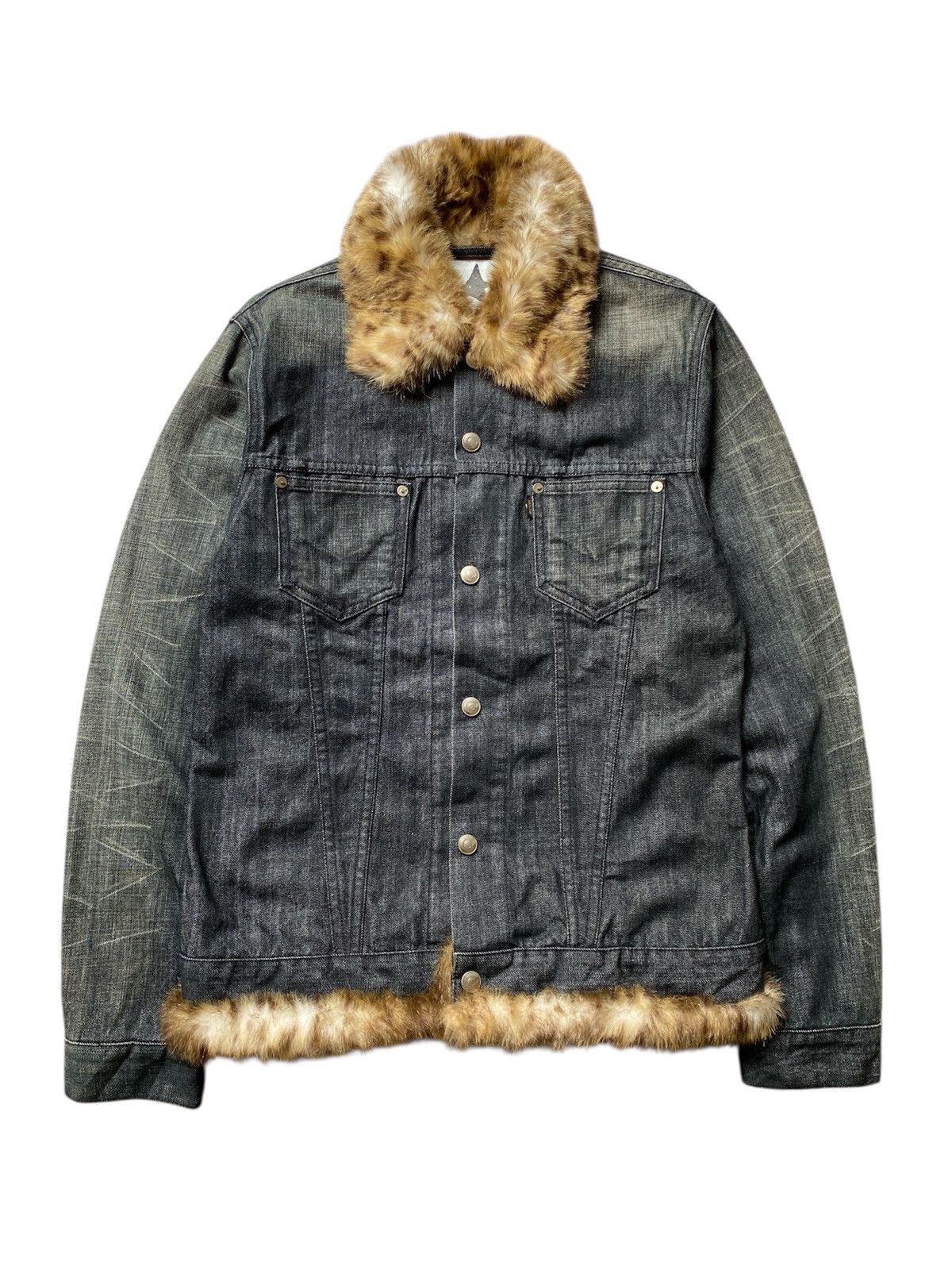 Japanese Brand Levi’s Star Japan Design Fur Denim Jacket Size US M / EU 48-50 / 2 - 1 Thumbnail