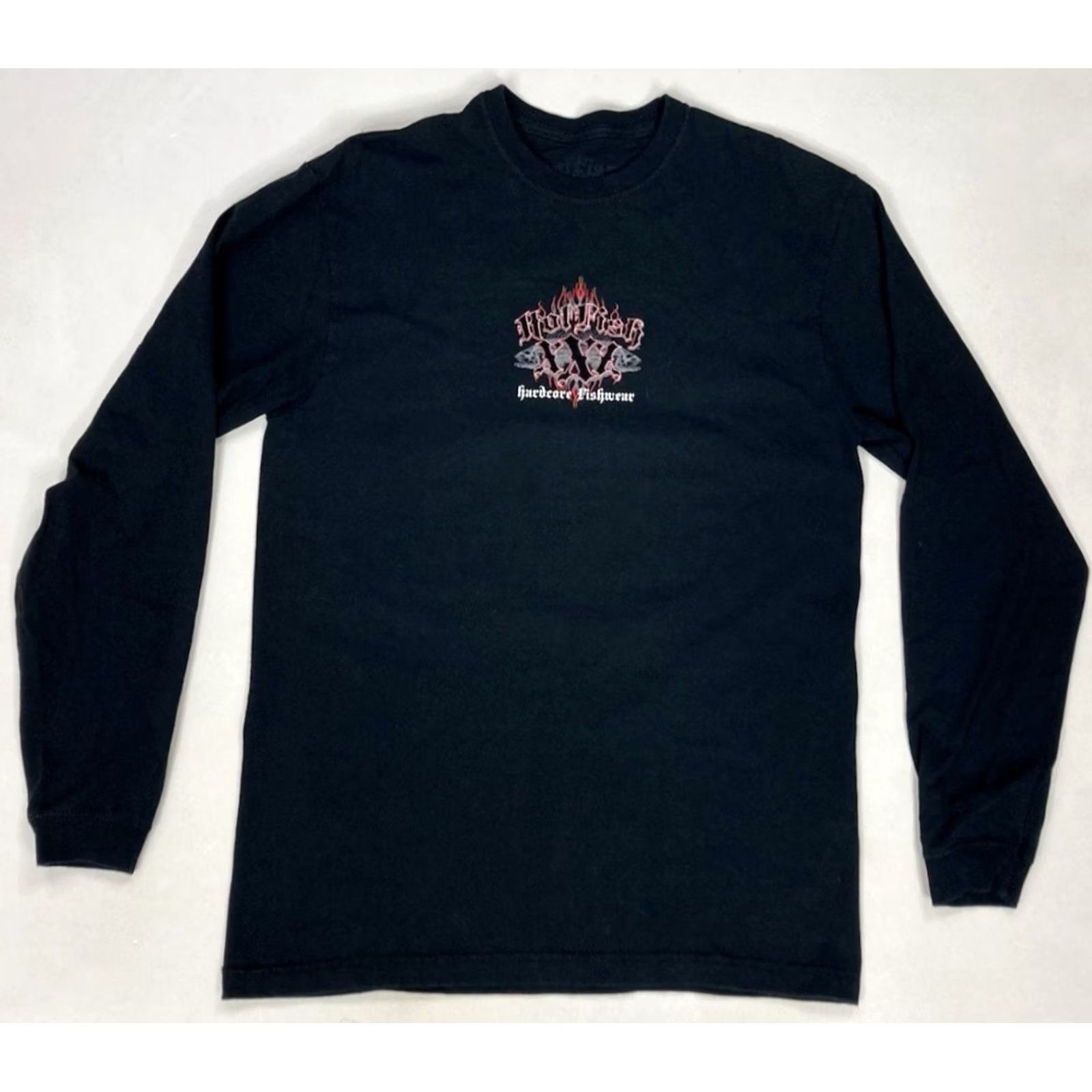 Vintage Hotfish Graphic Shirt - Mens Slim Medium Black Long Sleeve Size US M / EU 48-50 / 2 - 3 Thumbnail
