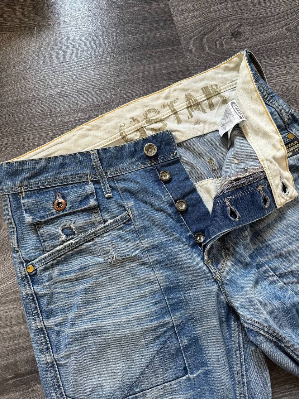 G-Star Y2K G-Star Raw Jack Loose Tapered Distressed Denim Jeans Size US 30 / EU 46 - 9 Thumbnail