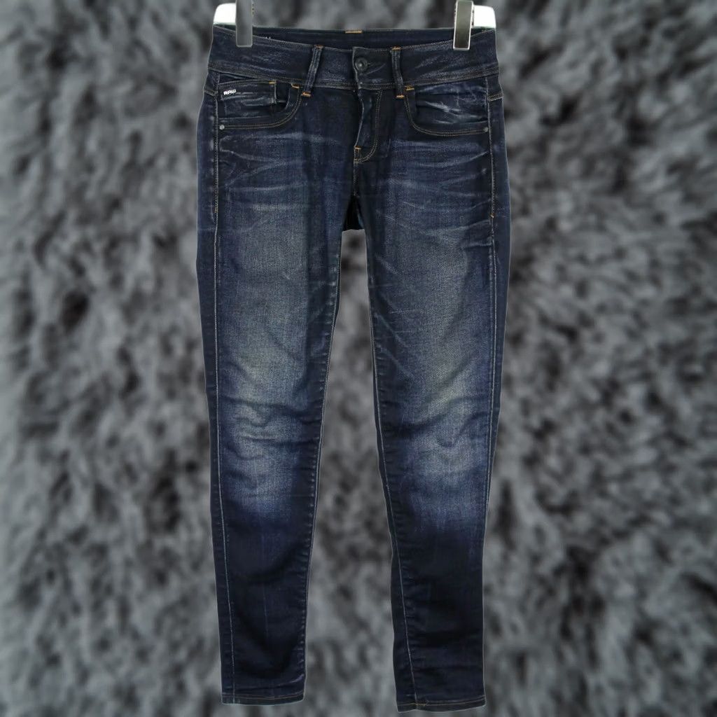 G-Star G-STAR Lynn Mid Skinny Jeans Women's W27/L30 Stretch Zip Fly Faded Whiskers Size 27" / US 4 / IT 40 - 1 Thumbnail
