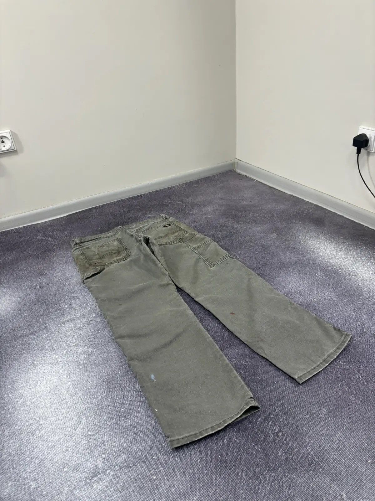 Dickies × Vintage Vintage Dickies Olive Distressed Hype Work Pants Size US 32 / EU 48 - 3 Thumbnail