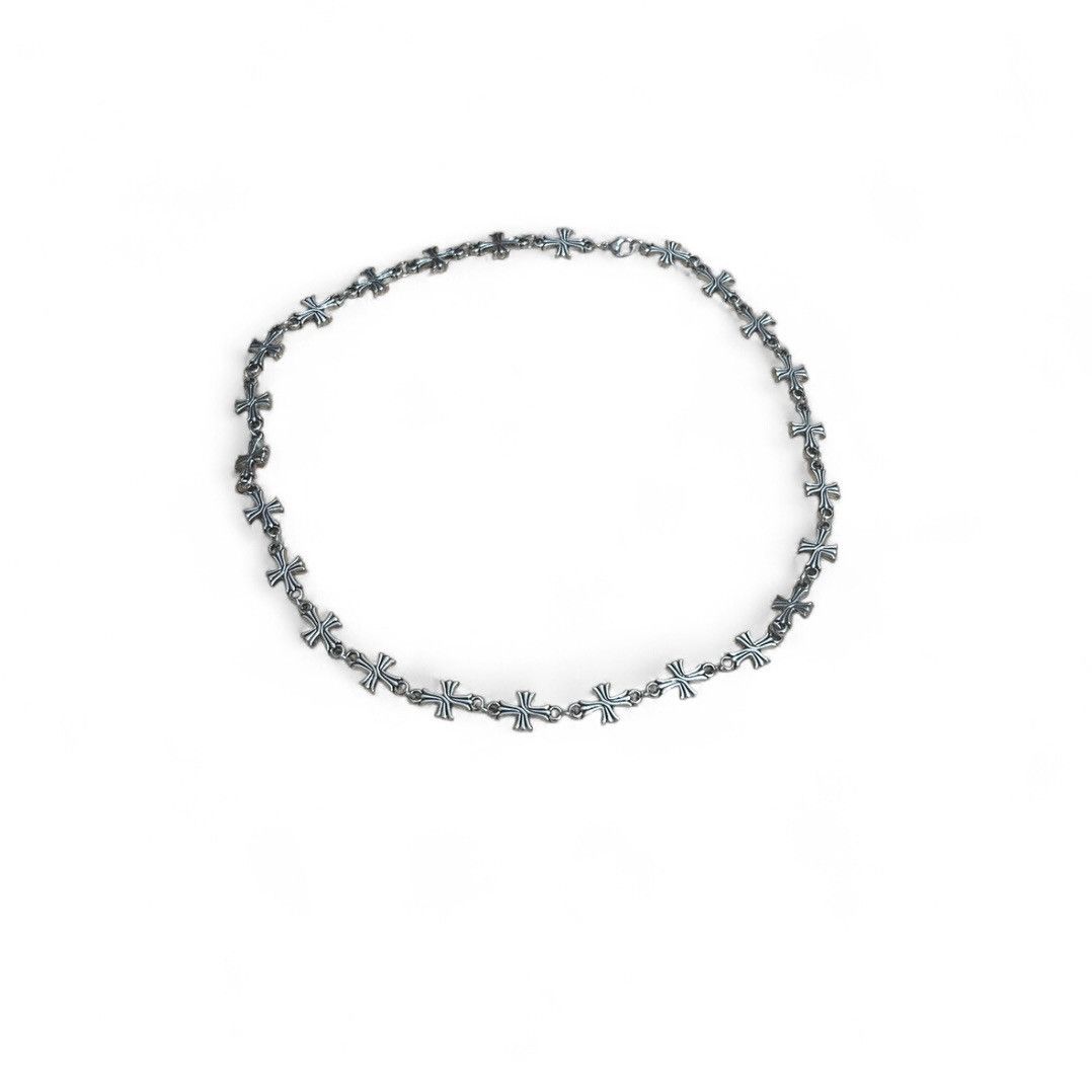 Other Chrome Style Goth Silver Necklace Hearts Streetwear Diamond Size ONE SIZE - 1 Thumbnail