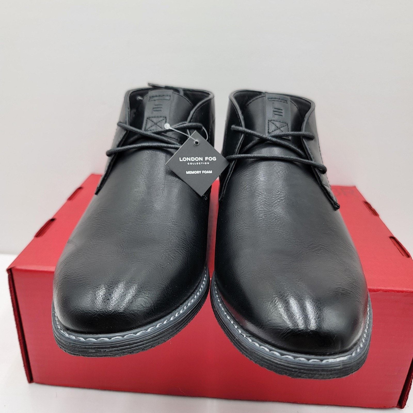 London Fog London Fog Blackburn Men Sz 11 Black Memory Foam Dress Boots Size US 11 / EU 44 - 4 Thumbnail