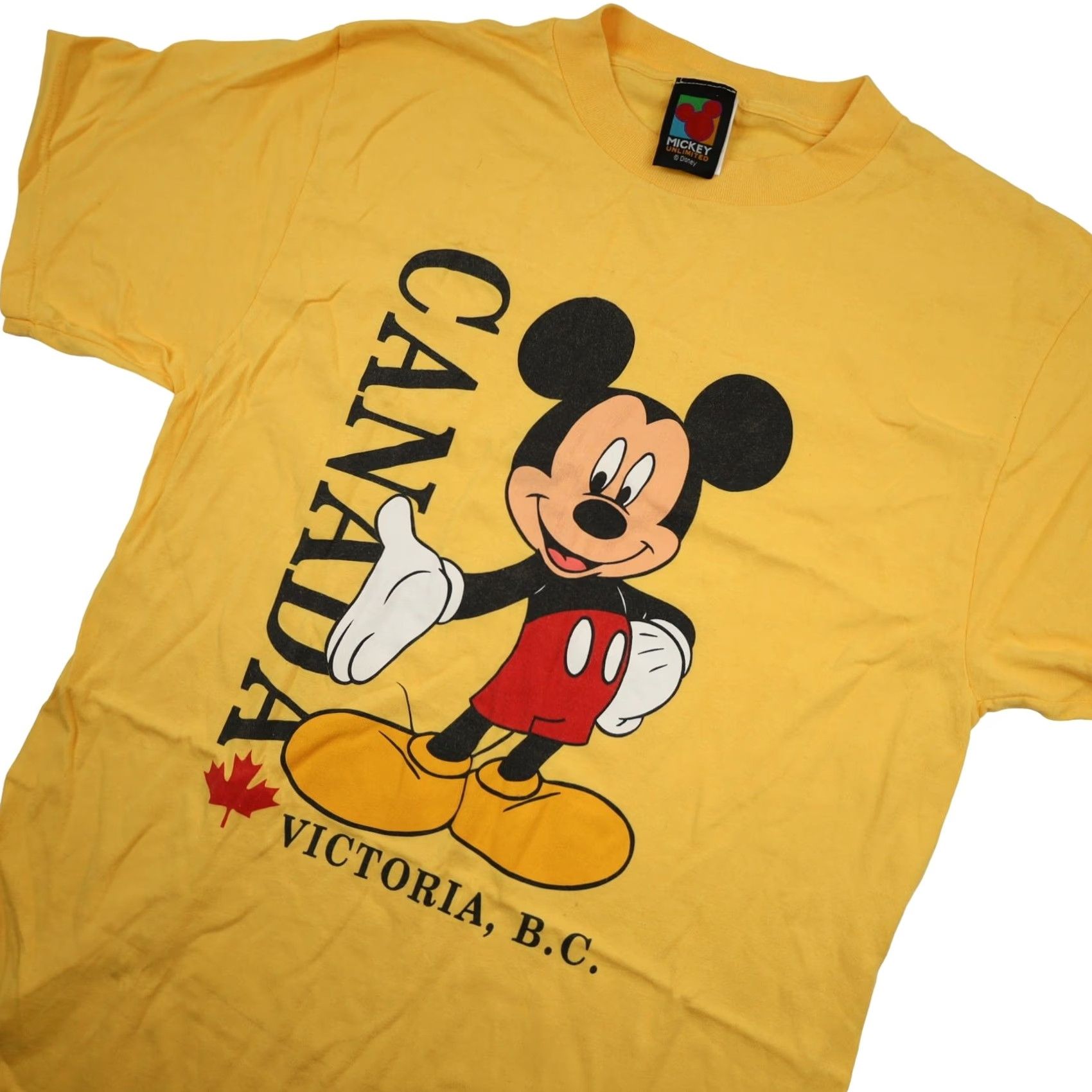 Disney VINTAGE Disney Mickey Mouse Canada Graphic T Shirt Yellow Mens Large L Size US L / EU 52-54 / 3 - 2 Thumbnail