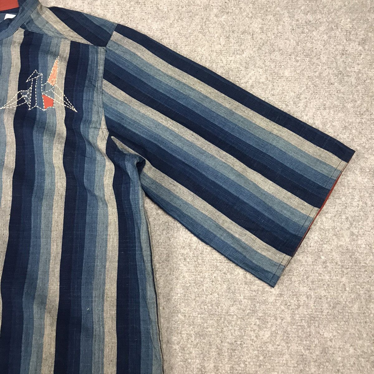 Indigo × Japanese Brand JAPAN INDIGO STRIPE DESIGN BUTTON JACKET Size US M / EU 48-50 / 2 - 7 Thumbnail