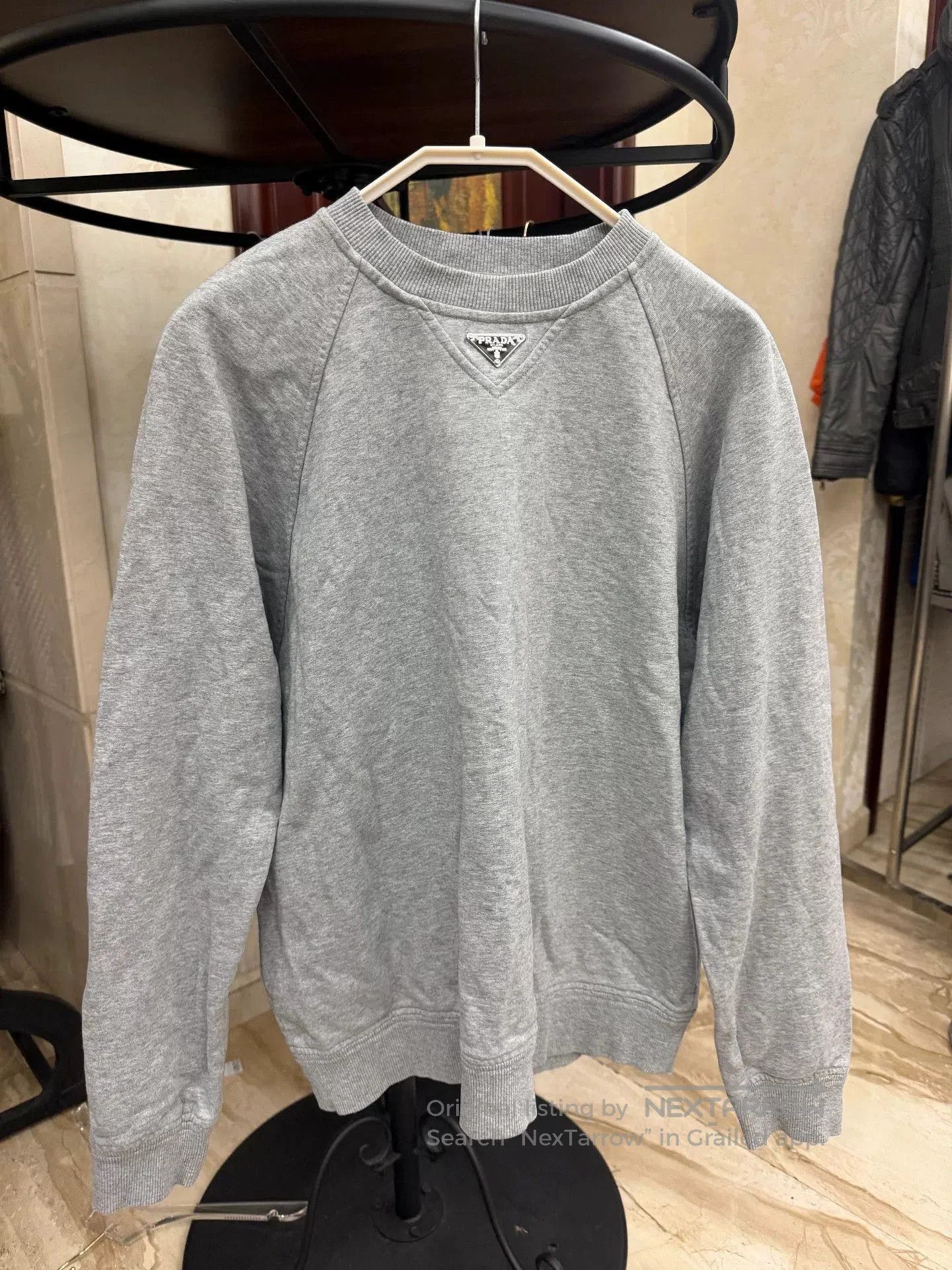 Prada PRADA Logo Crewneck Long-Sleeve Sweatshirt. Size US M / EU 48-50 / 2 - 1 Thumbnail