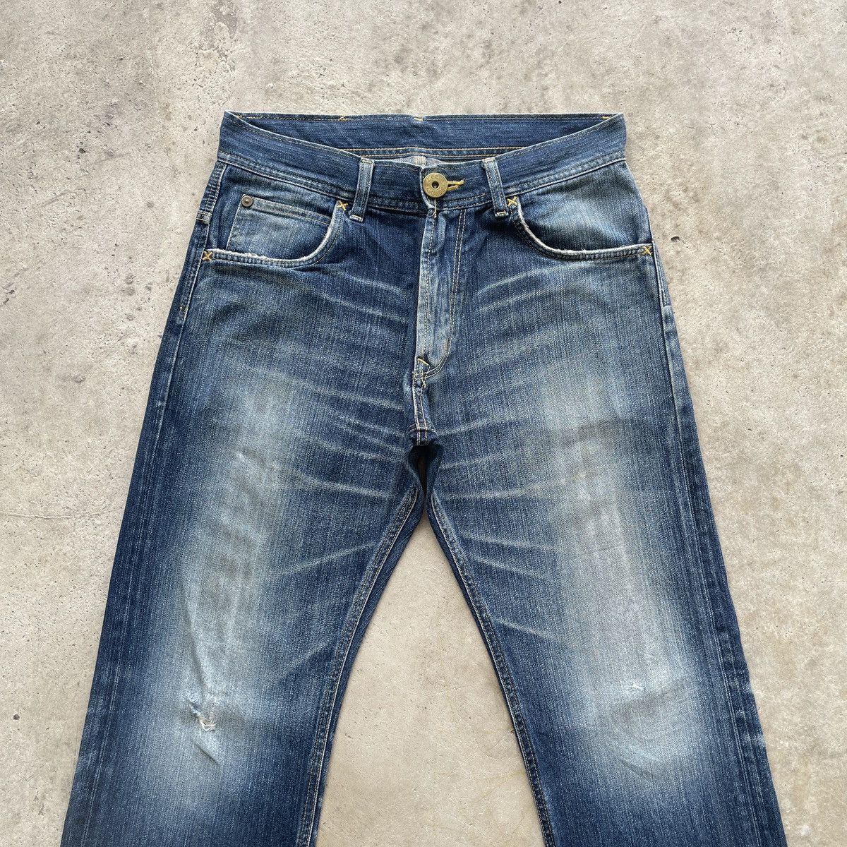 Japanese Brand × Jean × Vintage W32x30.5💥 Vintage Japan Lee Buckle Jeans Faded Denim Pants Size US 32 / EU 48 - 4 Thumbnail