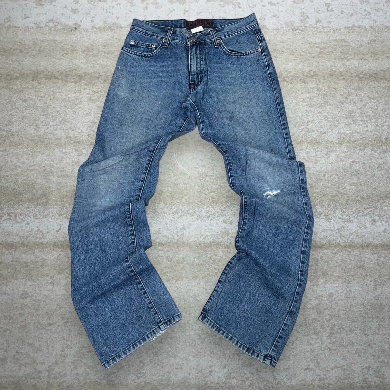 Vintage Vintage 90s Zero Jeans 28x32 Medium Wash Skate Made in USA Size 28" / US 6 / IT 42 - 2 Thumbnail