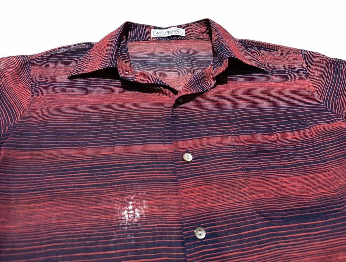 Japanese Brand 🔥Vintage Japanese Jean Phillipe Striped See Through Shirt Size US M / EU 48-50 / 2 - 1 Thumbnail