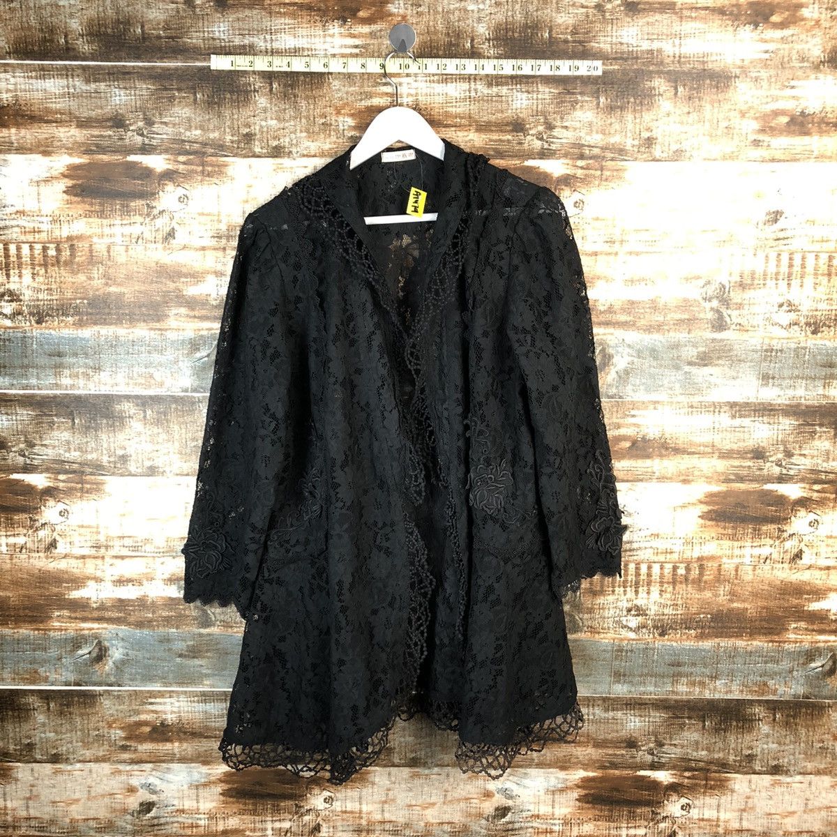 Japanese Brand Japanese Brand crochet Black Cardigan Knitwear #A1479 Size L / US 10 / IT 46 - 1 Thumbnail