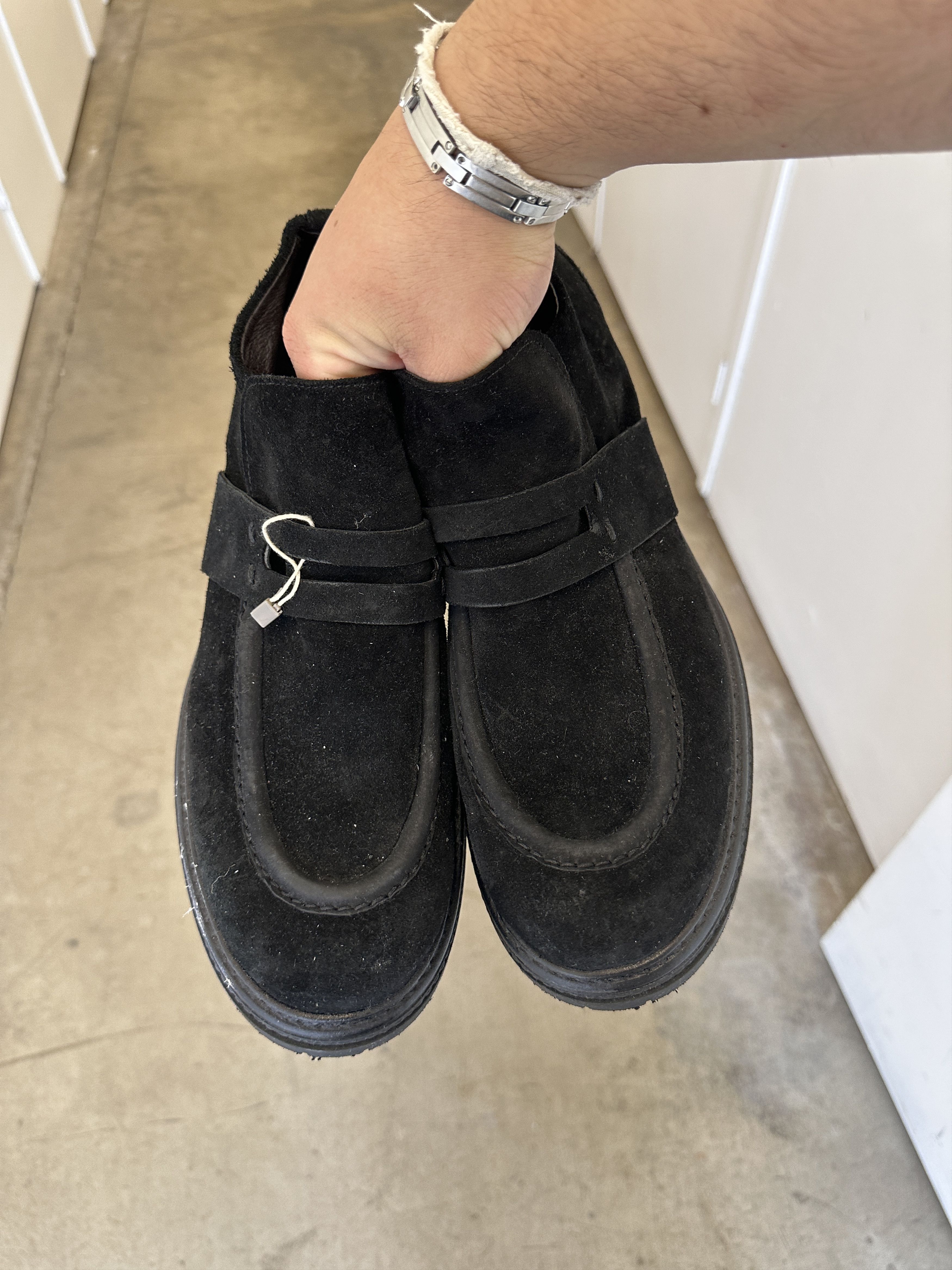 Handmade × Vintage Italian reverse Wallabee platform loafer. Size 13. 804. Size US 13 / EU 46 - 9 Thumbnail