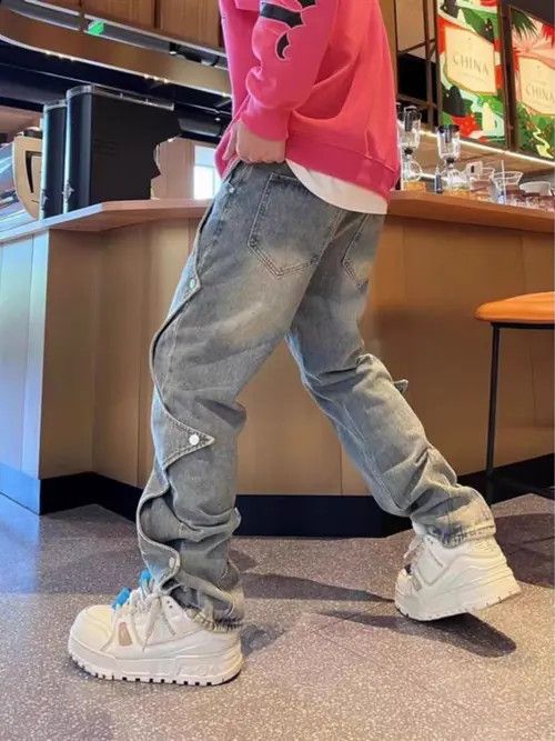 Japanese Brand Honoka x Honji Light Blue High Street Vintage Loose Jeans Size US 32 / EU 48 - 2 Thumbnail