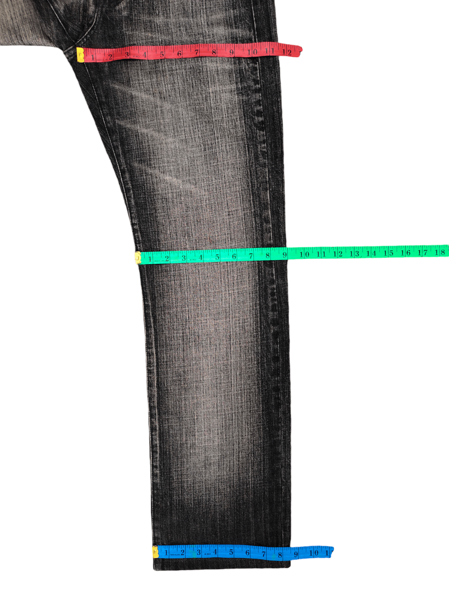 Comme des Garcons × Undercover Vintage Semantic Design Clawmark Faded Black Denim Jeans Size US 32 / EU 48 - 8 Thumbnail