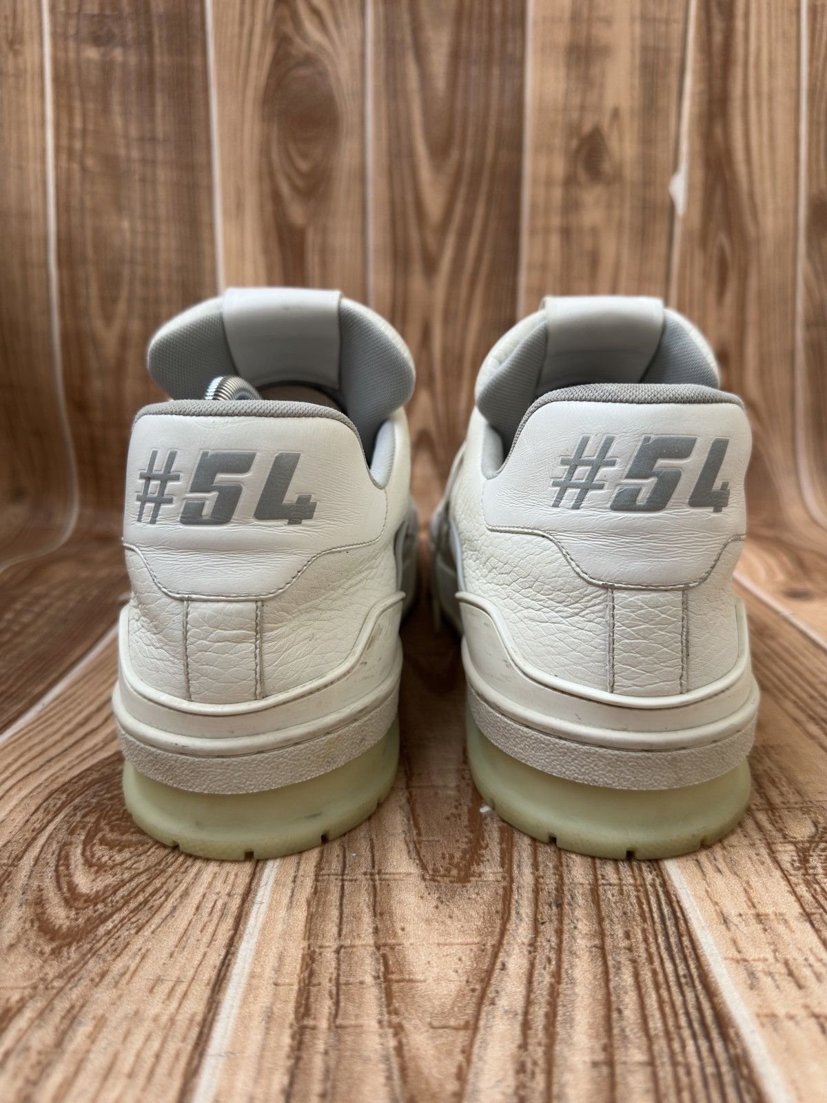 Louis Vuitton Louis Vuitton Trainer Virgil Abloh Grey/White sneaker Size US 12 / EU 45 - 13 Thumbnail