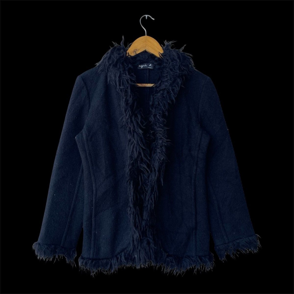 KMRii Archival agnès b. Paris Shaggy Faux Fur Wool Blouson Jacket Size US M / EU 48-50 / 2 - 1 Thumbnail