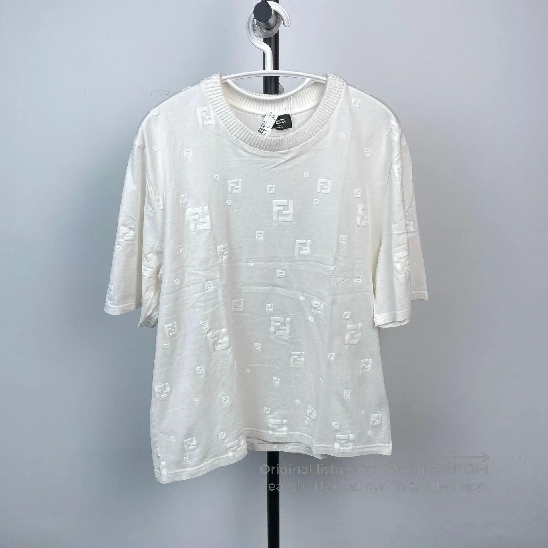 Fendi FENDI Classic Double F Embossed Short Sleeve T-Shirt| Size US M / EU 48-50 / 2 - 1 Thumbnail