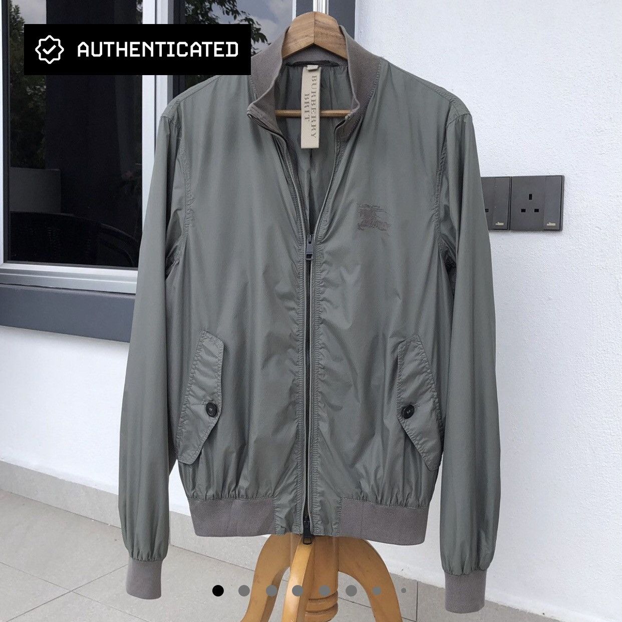Burberry Burberry Brit Stonewashed Grey Zip Front Bomber Jacket Size US S / EU 44-46 / 1 - 2 Thumbnail