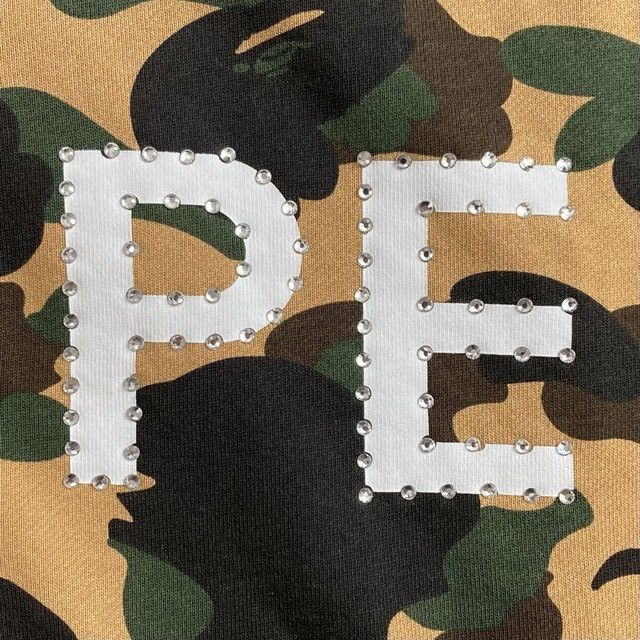 Bape BAPE LOGO RHINESTONE RELAXED FIT FULL ZIP HOODIE 1st Camo Size US L / EU 52-54 / 3 - 4 Thumbnail