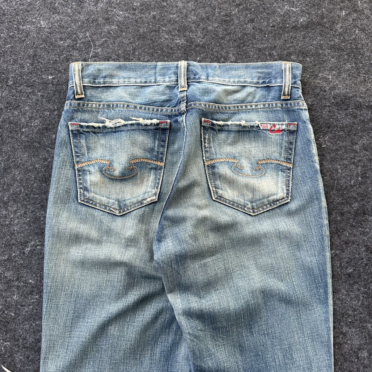 If Six Was Nine Blue Cult Made in Usa Flare Distressed Denim D671 Size US 30 / EU 46 - 6 Thumbnail