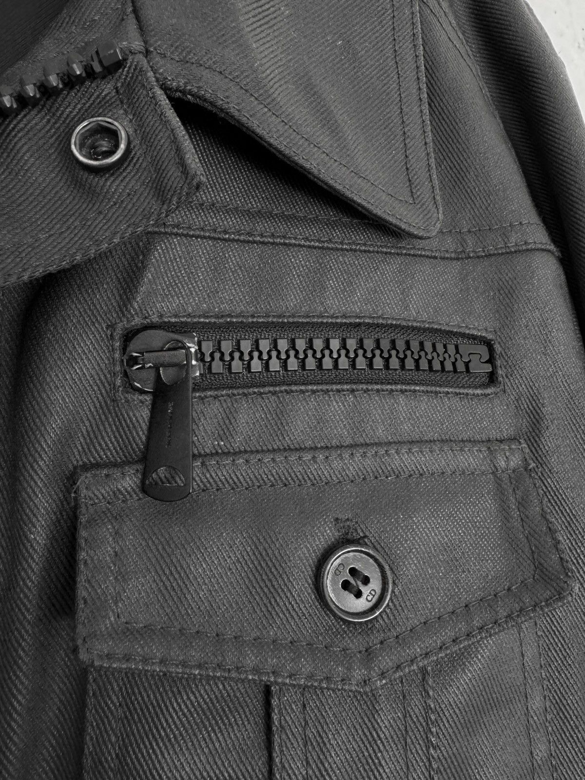 Dior × Hedi Slimane Dior Homme AW06 Waxed Military Cargo Jacket Size US M / EU 48-50 / 2 - 9 Thumbnail
