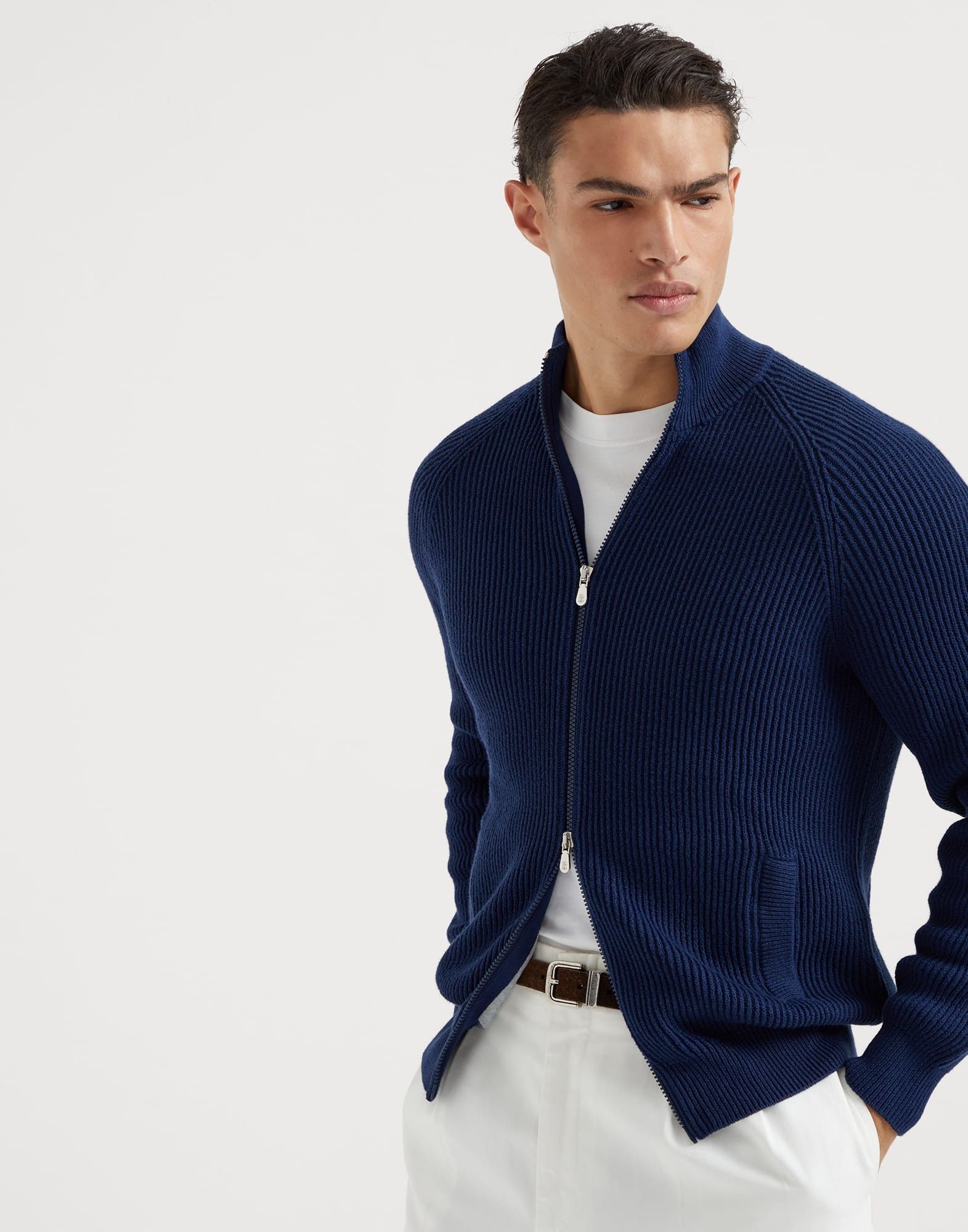 Brunello Cucinelli o1la1rc1a0925 Cardigan in Blue Size US XL / EU 56 / 4 - 1 Thumbnail